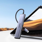 Ugreen USB-C 4-port USB 3.0 - 4-портов USB-C хъб за компютри и лаптопи (тъмносив) 3