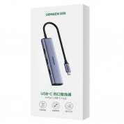 Ugreen USB-C 4-port USB 3.2 Gen 1 Hub - 4-портов USB-C хъб за компютри и лаптопи (тъмносив) 5