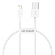 Baseus Superior Lightning USB Cable (CALYS-02) for iPhone with Lightning connectors (25 cm) (white)