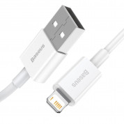 Baseus Superior Lightning USB Cable (CALYS-02) - USB кабел за Apple устройства с Lightning порт (25 см) (бял) 1