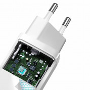 Baseus GaN 2 Lite Charger 65W (CCGAN2L-B02) - захранване за ел. мрежа за лаптопи, смартфони и таблети с USB-A и USB-C изходи и с технология за бързо зареждане (бял) 4