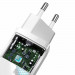 Baseus GaN 2 Lite Charger 65W (CCGAN2L-B02) - захранване за ел. мрежа за лаптопи, смартфони и таблети с USB-A и USB-C изходи и с технология за бързо зареждане (бял) 5