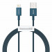 Baseus Superior Lightning USB Cable (CALYS-A03) - USB кабел за Apple устройства с Lightning порт (100 см) (син) 1