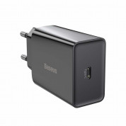 Baseus Speed Mini USB-C PD Wall Charger 20W (CCFS-SN01) - захранване за ел. мрежа с USB-C изход с технология за бързо зареждане (черен)