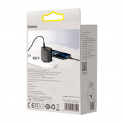 Baseus Compact Quick Wall Charger 30W (CCXJ-E01) - захранване за ел. мрежа с 2хUSB-A и USB-C изходи и технология за бързо зареждане (черен) 8