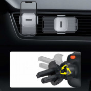 Baseus 2in1 Gravity Car Vent and Dashboard Mount (SUYK000001) - поставка за радиатора или таблото на кола за смартфони с дисплеи до 6.7 инча (черен) 8
