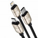 Baseus Year of the Tiger 3-in-1 USB Cable (CASX010001) - универсален USB кабел с Lightning, microUSB и USB-C конектори (120 см) (черен) 2