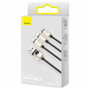 Baseus Year of the Tiger 3-in-1 USB Cable (CASX010001) - универсален USB кабел с Lightning, microUSB и USB-C конектори (120 см) (черен) 6