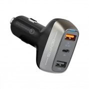 Promate Scud-C30 Car Charger Dual USB 30W QC 3.0 (black)
