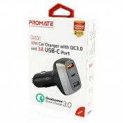 Promate Scud-C30 Car Charger Dual USB 30W QC 3.0 (black) 6