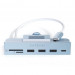 Satechi USB-C Clamp Hub iMac 24 - алуминиев USB-C хъб и четец за SD, microSD карти за iMac 24 (2021) (син) 2
