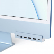 Satechi USB-C Clamp Hub iMac 24 - алуминиев USB-C хъб и четец за SD, microSD карти за iMac 24 (2021) (син) 3
