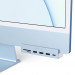 Satechi USB-C Clamp Hub iMac 24 - алуминиев USB-C хъб и четец за SD, microSD карти за iMac 24 (2021) (син) 4