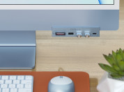 Satechi USB-C Clamp Hub iMac 24 - алуминиев USB-C хъб и четец за SD, microSD карти за iMac 24 (2021) (син) 5