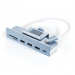 Satechi USB-C Clamp Hub iMac 24 - алуминиев USB-C хъб и четец за SD, microSD карти за iMac 24 (2021) (син) 1