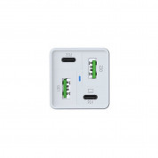 4Smarts MultiGan Charger with Quick Charge & PD 65W - захранване за ел. мрежа за лаптопи, смартфони и таблети с 2xUSB и 2xUSB-C изходи с технология за бързо зареждане (бял) 5