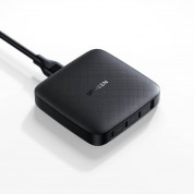 Ugreen GaN Travel Fast Wall Charger 100W - захранване за ел. мрежа за лаптопи, смартфони и таблети с USB и 3xUSB-C изходи с технология за бързо зареждане (черен) 2