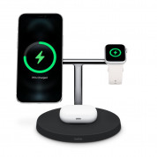 Belkin Boost Charge Pro 3-in-1 Wireless Charger with MagSafe 15W - тройна поставка (пад) за безжично зареждане за iPhone с Magsafe, Apple Watch и AirPods Pro (черен) 1