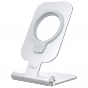 Nillkin MagLock Foldable Stand - алуминиева сгъваема поставка за бюро и плоскости за iPhone, съвместима с Magsafe захранване (сребрист) 2