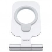 Nillkin MagLock Foldable Stand - алуминиева сгъваема поставка за бюро и плоскости за iPhone, съвместима с Magsafe захранване (сребрист) 3