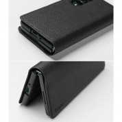 Ringke Folio Signature EZ Strap - кожен калъф с кожена лента за ръката за Samsung Galaxy Z Fold 3 (черен) 2