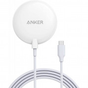 Anker PowerWave USB-C Magnetic Pad Lite 7.5W - поставка (пад) за безжично зареждане за iPhone с Magsafe (бял)
