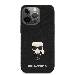 Karl Lagerfeld Saffiano Ikonik Leather Case - дизайнерски кожен кейс за iPhone 13 Pro Max (черен) 2
