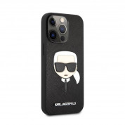 Karl Lagerfeld Saffiano Karl Head Leather Case for iPhone 13 Pro (black) 2