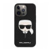 Karl Lagerfeld Saffiano Karl Head Leather Case - дизайнерски кожен кейс за iPhone 13 Pro (черен)  1