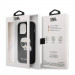 Karl Lagerfeld Saffiano Karl Head Leather Case - дизайнерски кожен кейс за iPhone 13 Pro (черен)  6