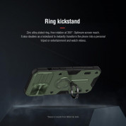 Nillkin CamShield Armor Hard Case - хибриден удароустойчив кейс с пръстен против изпускане за iPhone 13 Pro (зелен) 4