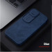 Nillkin Qin Book Pro Leather Flip Case - кожен калъф, тип портфейл за iPhone 13 (син) 3