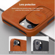 Nillkin Qin Book Pro Leather Flip Case - кожен калъф, тип портфейл за iPhone 13 (червен) 4