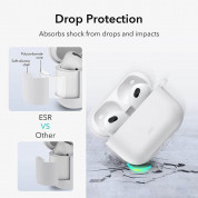 ESR AirPods 3 Bounce Carrying Case - силиконов калъф с карабинер за Apple AirPods 3 (бял) 5