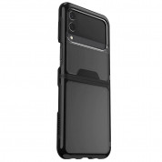 Otterbox Symmetry Flex Case - удароустойчив хибриден кейс за Samsung Galaxy Z Flip 3 5G (черен-прозрачен)