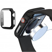 Tech-Protect Defense 360 Case - качествен твърд кейс с вграден стъклен протектор за дисплея на Apple Watch 7 41мм (черен) 4