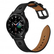 Tech-Protect Leather Screw Band 20mm for Galaxy Watch, Huawei Watch, Xiaomi, Garmin (20mm) (black) 1