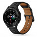 Tech-Protect Leather Screw Band 20mm - кожена каишка от естествена кожа за Galaxy Watch, Huawei Watch, Xiaomi, Garmin и други (20мм) (черен) 1