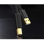 Ugreen USB 2.0 to USB Type B Printer Cable - кабел за принтер и други външни устройства 4-Pin USB Type A Male към 4-Pin USB Type B Male (300 см) (черен) 5