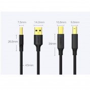 Ugreen USB 2.0 to USB Type B Printer Cable - 4-Pin USB Type A Male към 4-Pin USB Type B Male (300 cm) (black) 7