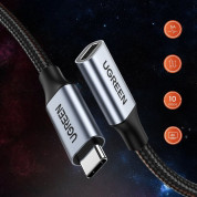 Ugreen USB-C Extension Cable - удължителен USB-C кабел (50 см) (черен) 8