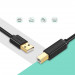 Ugreen USB 2.0 to USB Type B Printer Cable - кабел за принтер и други външни устройства 4-Pin USB Type A Male към 4-Pin USB Type B Male (150 см) (черен) 2