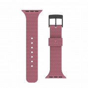 Urban Armor Gear U Dot Silicone Strap - изключително здрава силиконова каишка за Apple Watch 42мм, 44мм, 45мм (розов) 1