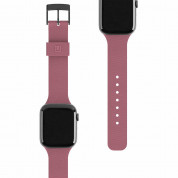 Urban Armor Gear U Dot Silicone Strap - изключително здрава силиконова каишка за Apple Watch 42мм, 44мм, 45мм (розов) 4
