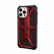 Urban Armor Gear Monarch Case - удароустойчив хибриден кейс за iPhone 13 Pro (червен) 1