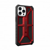 Urban Armor Gear Monarch Case - удароустойчив хибриден кейс за iPhone 13 Pro (червен) 2