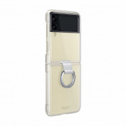 Samsung Clear Hard Cover Ring EF-QF711CTEGWW - оригинален поликарбонатов кейс с пръстен против изпускане за Samsung Galaxy Flip 3 (прозрачен) 3