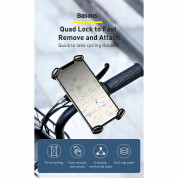 Baseus Quick to Take Bike Phone Holder (SUQX-01) - универсална поставка за колело и мотоциклет за мобилни телефони (черна) 13