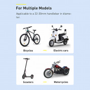 Baseus Quick to Take Bike Phone Holder (SUQX-01) - универсална поставка за колело и мотоциклет за мобилни телефони (черна) 6