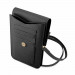 Guess Saffiano Wallet Universal Phone Bag - кожена чанта (портфейл) с презрамка (черен) 4